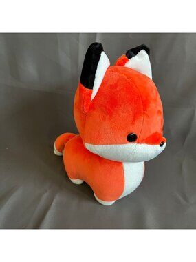 Bellzi Cute Plush Fox Toy Stuffed Animal Red & White Soft Cuddly Buddy